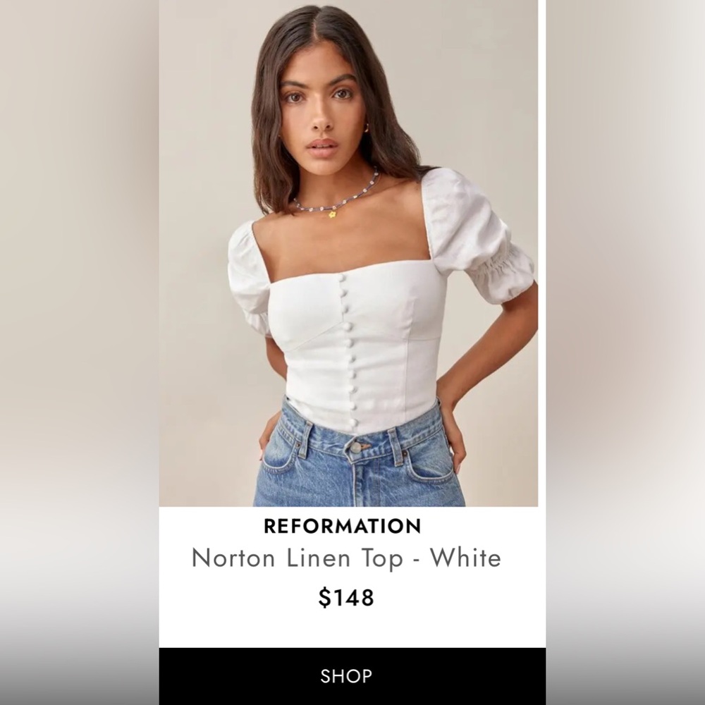 Reformation cropped size 0